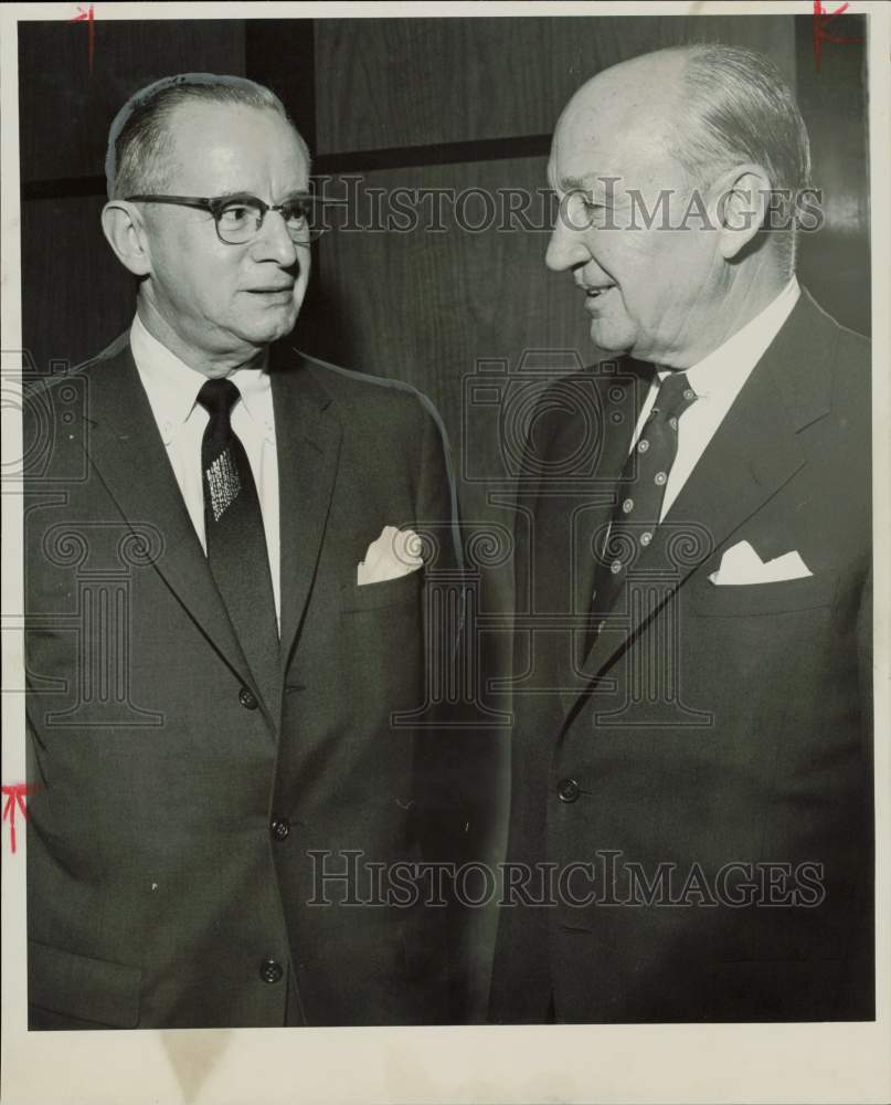 1960 Press Photo Kenneth Miller and William Naden attend NAM luncheon.- Historic Images