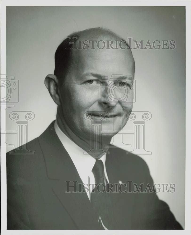 1959 Press Photo Mack Noblitt, vice president of Browning-Ferris Machinery- Historic Images