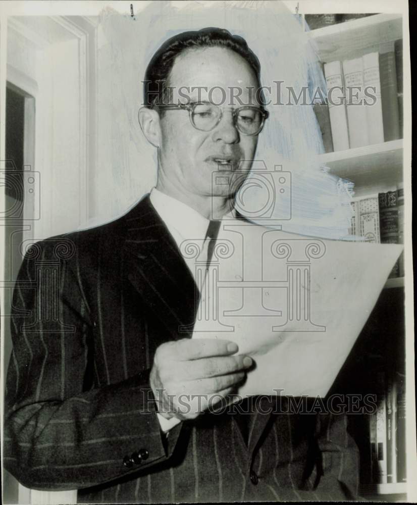 1955 Press Photo O. Edmund Chubb, foreign services officers who is retired.- Historic Images