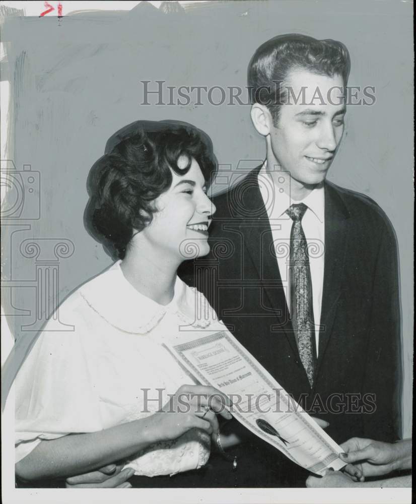 1960 Press Photo Mr. and Mrs. Freddie (Annette Mauro) Bopp. - hpa83973- Historic Images