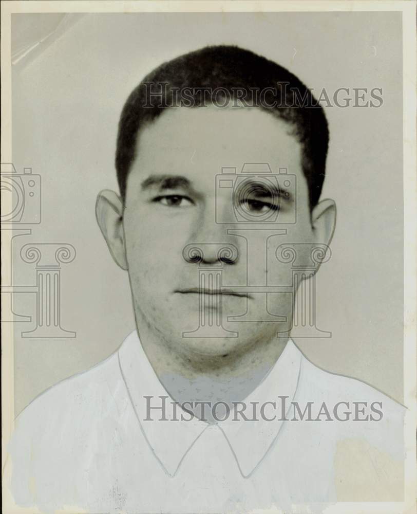 1967 Press Photo David Ruben Cutie, Houston bank robbery suspect. - hpa84169- Historic Images