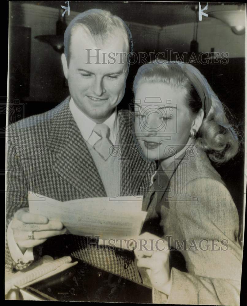 1958 Press Photo Mr. and Mrs. Jack Wrather (Bonita Granville) view document- Historic Images