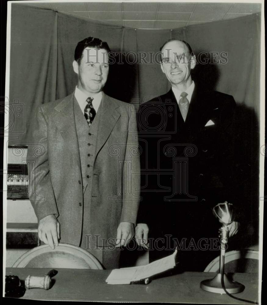 1956 Press Photo Walter E. Rogers poses with another man - hpa84350- Historic Images