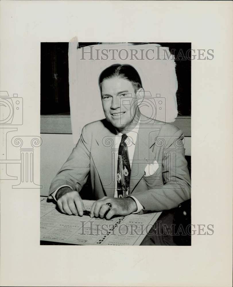 1950 Press Photo Jack Culbertson, John S. Dunn Casualty Underwriters manager.- Historic Images