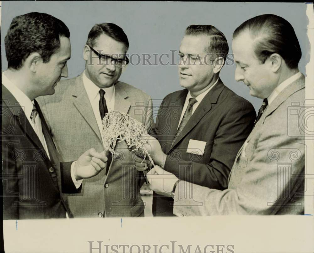 1967 Press Photo German buyers confer over American rice in Houston. - hpa84786- Historic Images