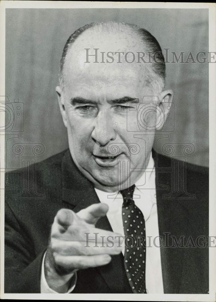 1971 Press Photo Attorney General John Mitchell defends wiretapping. - hpa84840- Historic Images