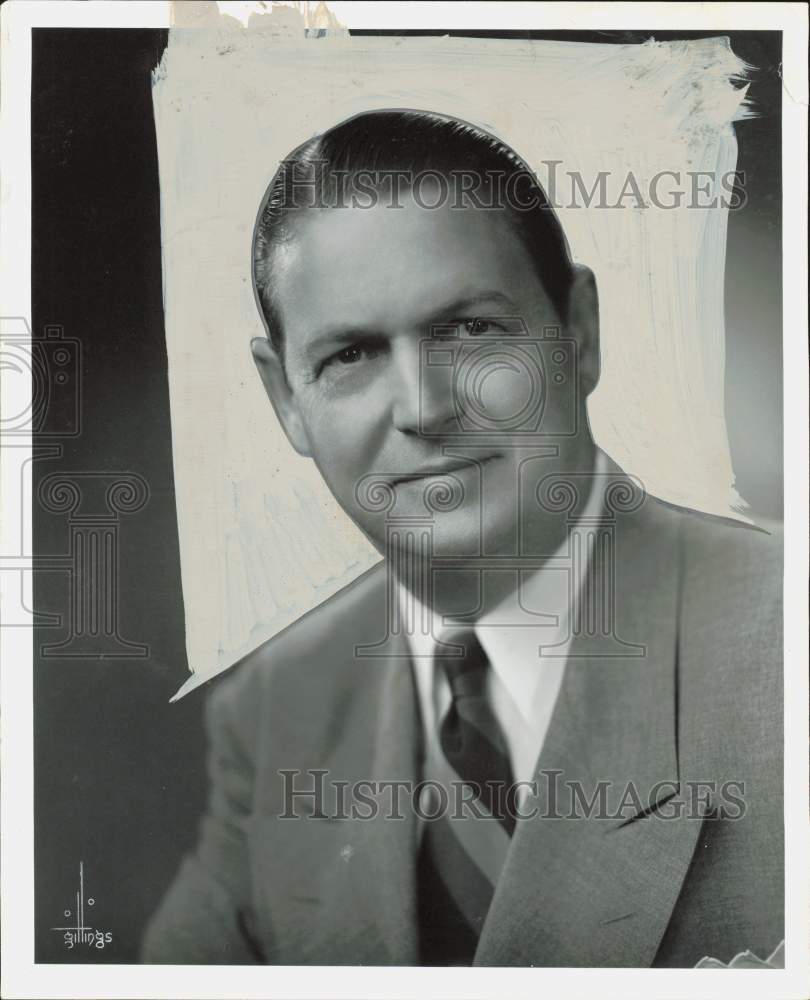 1955 Press Photo Claud B. Barrett, Texas Company vice president. - hpa84978- Historic Images