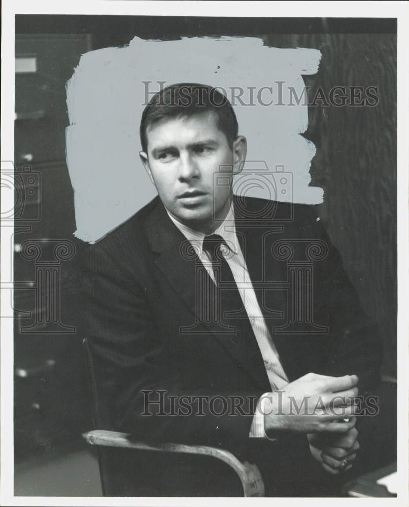 1965 Press Photo Tom Fowler, University of Houston Student Association president- Historic Images