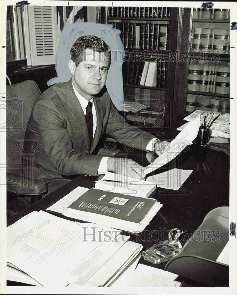 1966 Press Photo John L. Hill, Jr., Secretary of State for Texas - hpa85161- Historic Images