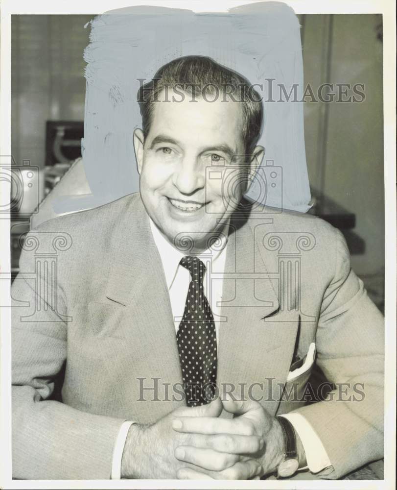 1956 Press Photo Governor Johnston Murphy, to speak at Houston Kiwanis meeting.- Historic Images