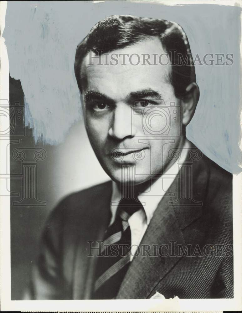 1953 Press Photo Martin Agronsky, &quot;At Issue&quot; newscaster - hpa85478- Historic Images