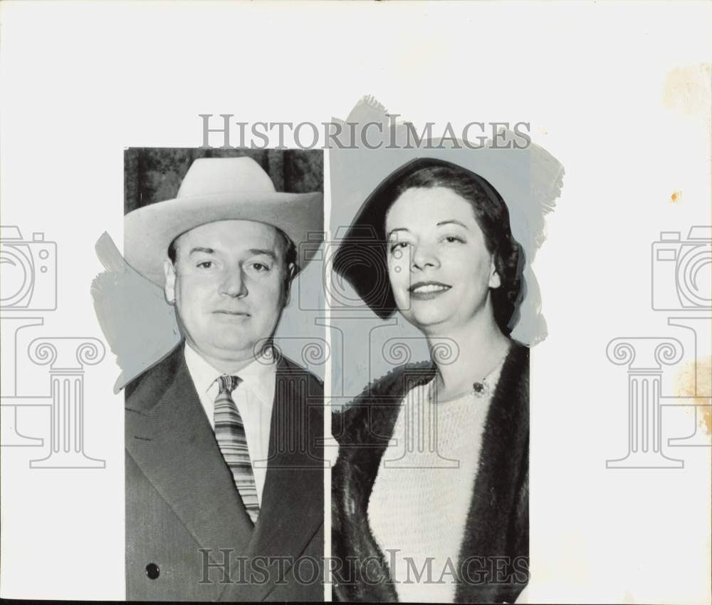 1956 Press Photo Winthrop Rockefeller and Jeanette Edris wed in Hayden Lake, ID- Historic Images