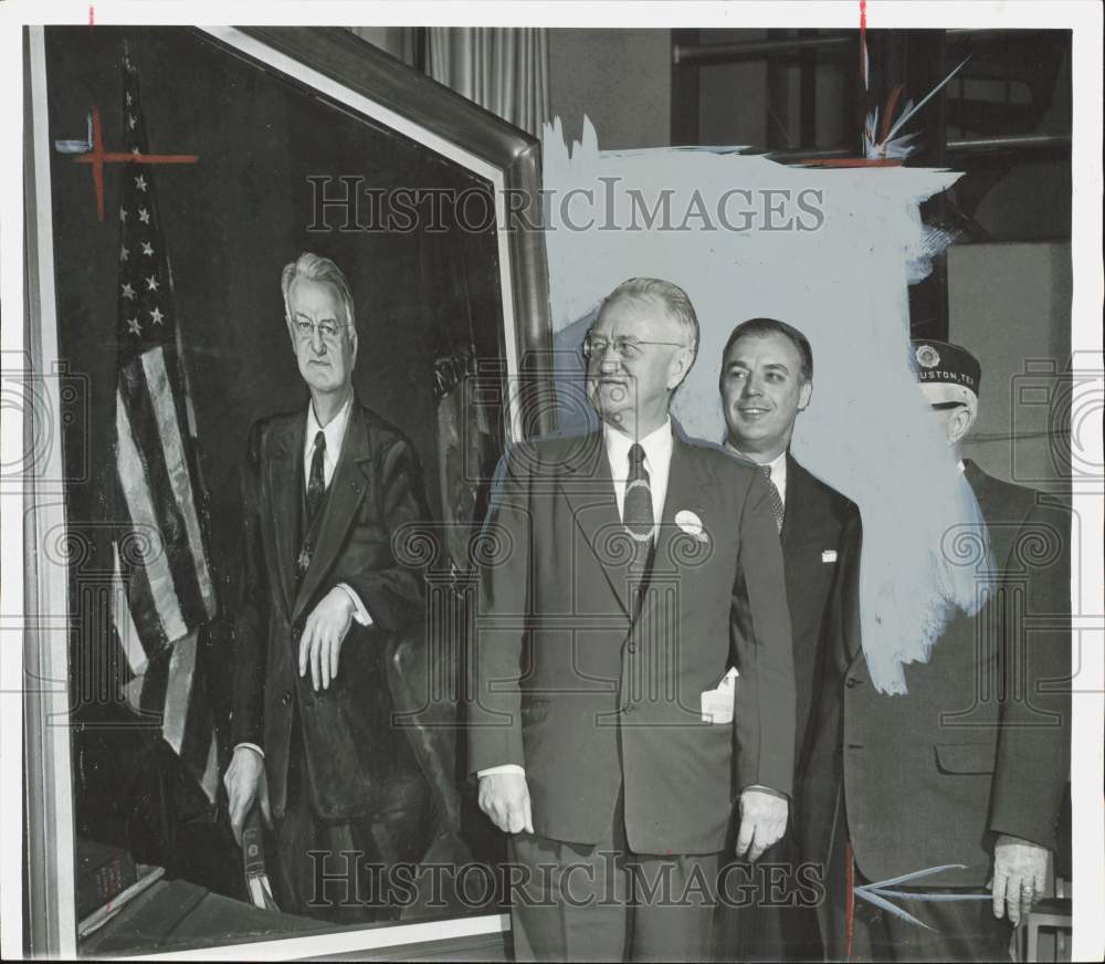 1959 Press Photo Dr. Lee Cady and Whittler view portrait at VA Hospital.- Historic Images