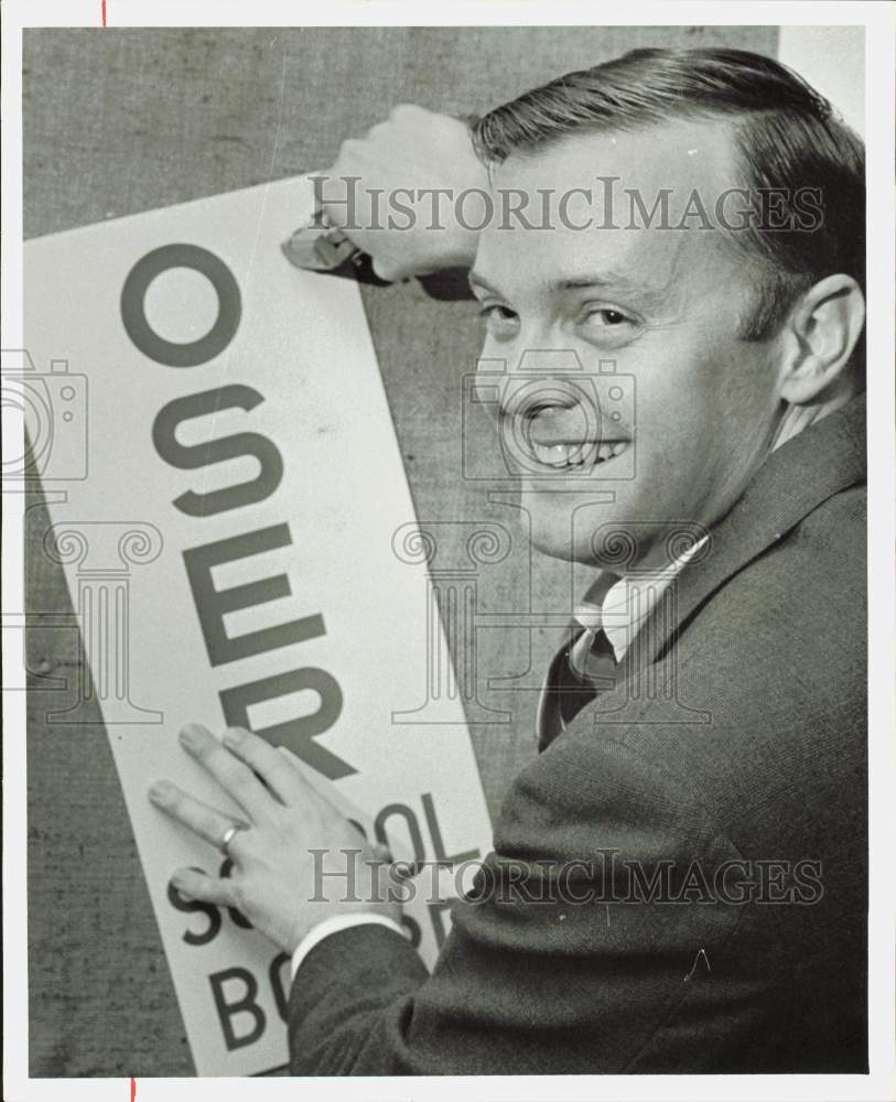 1967 Press Photo Dr. George Oser, Houston school board candidate. - hpa86048- Historic Images