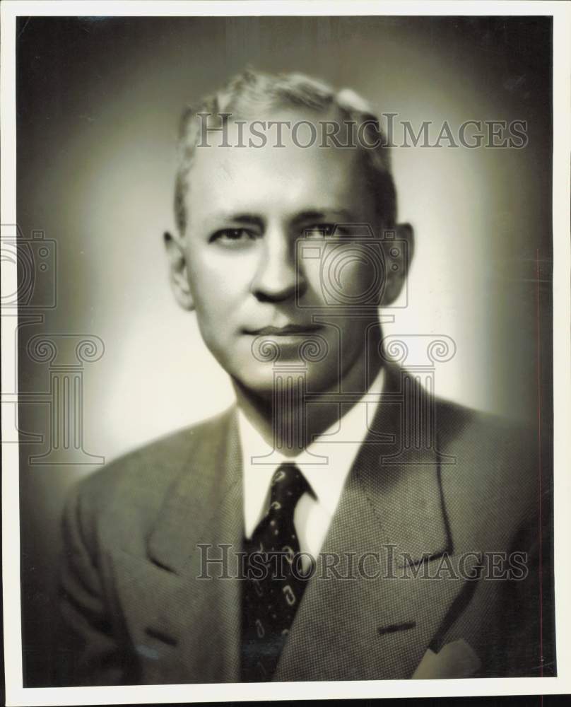 1957 Press Photo Brann Shelby, Gulf Oil real estate representative - hpa86362- Historic Images