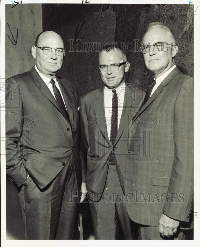 1965 Press Photo Houston Executives Charles Ross, W.K. Saunders, E. Clyde McGraw- Historic Images