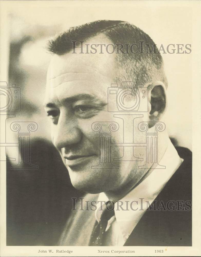 1963 Press Photo John W. Rutledge, Xerox Corporation - hpa86498- Historic Images