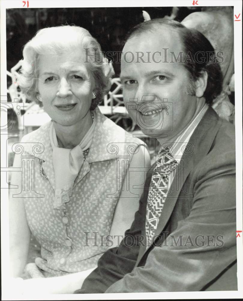 1972 Press Photo Editor Clarice Adde &amp; Lester Rutledge at Houston Event- Historic Images