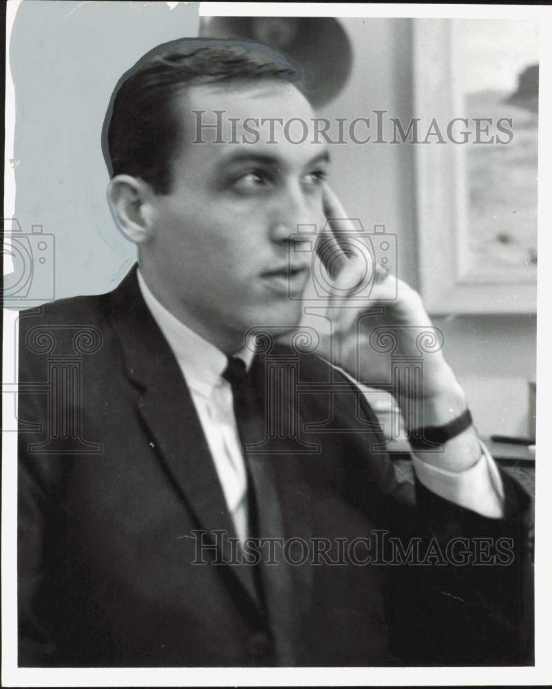 1965 Press Photo Hugh Rice Kelly, Student at Rice University - hpa86613- Historic Images