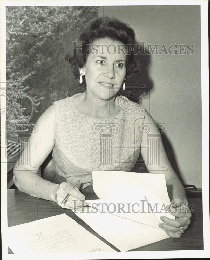 1969 Press Photo Nancy Palm, with the Harris County Republican Party, Texas- Historic Images