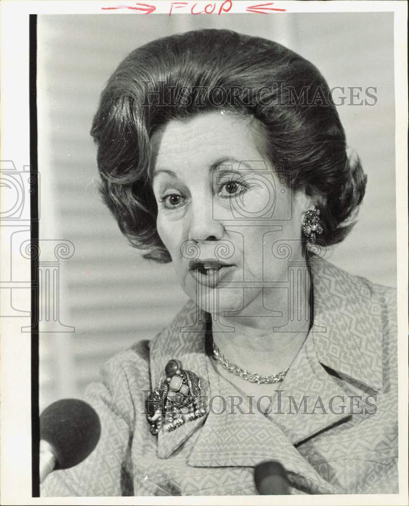 1972 Press Photo Chair Nancy Palm of the Harris County Republican Party- Historic Images