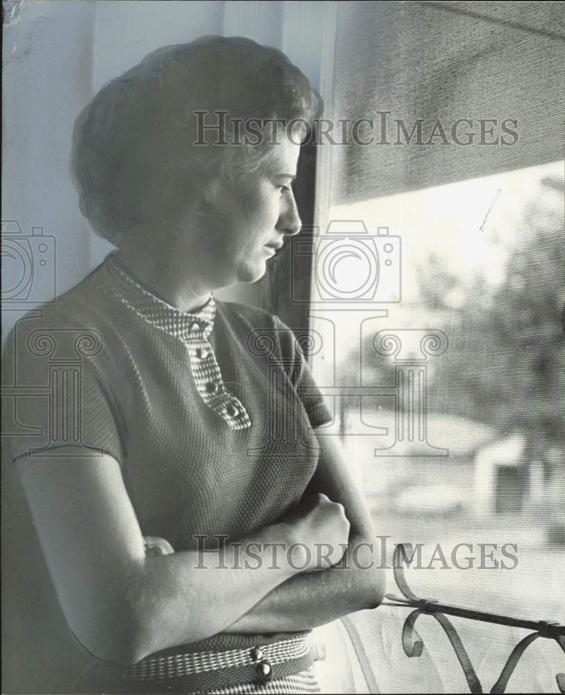 1960 Press Photo Bernice Kersh Awaits Court Ruling After Abandoning Children, TX- Historic Images