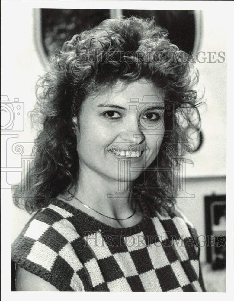 1987 Press Photo Cecilia Straub, HISD Teacher - hpa87135- Historic Images