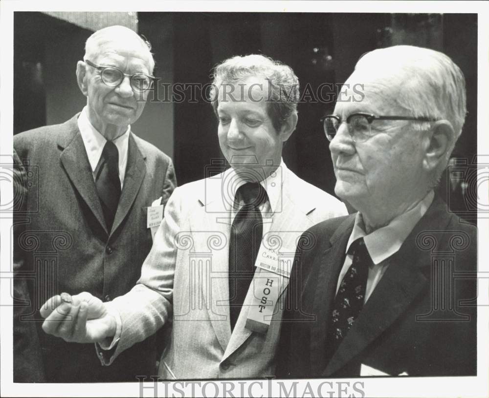 1975 Press Photo Judge William N. Bonner, Ralph Carrigan, F.T. Baldwin- Historic Images