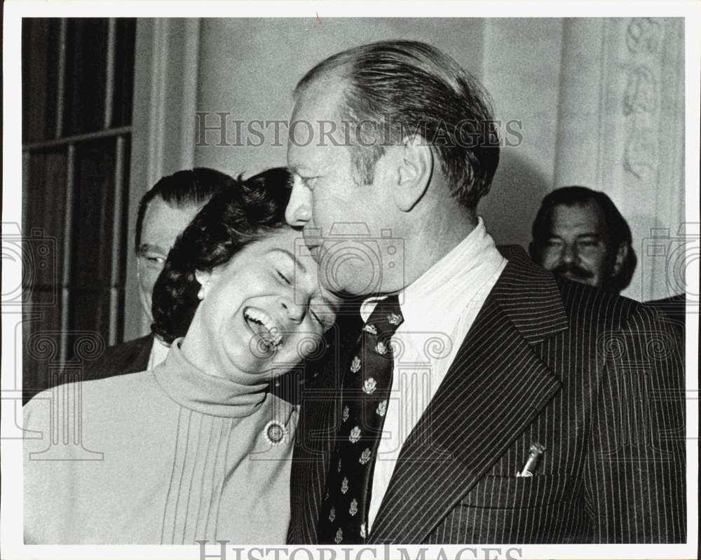 1974 Press Photo Vice President Gerald Ford & Wife Betty Leaving White ...