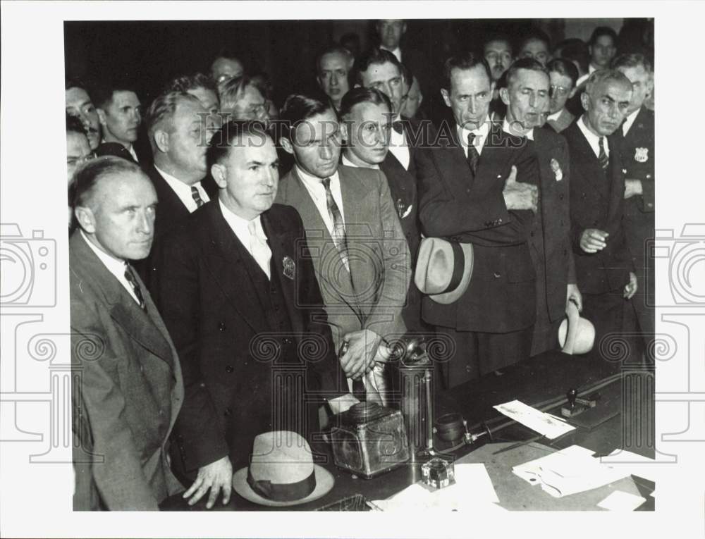 1934 Press Photo Bruno Richard Hauptmann at Arraignment, Bronx, New York- Historic Images