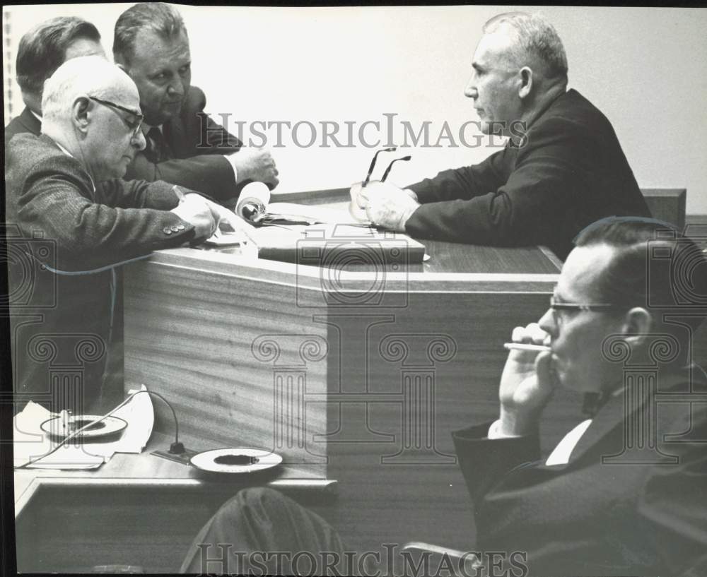 1959 Press Photo Courtroom of Judge Madison Rayburn, Harris County Judge- Historic Images