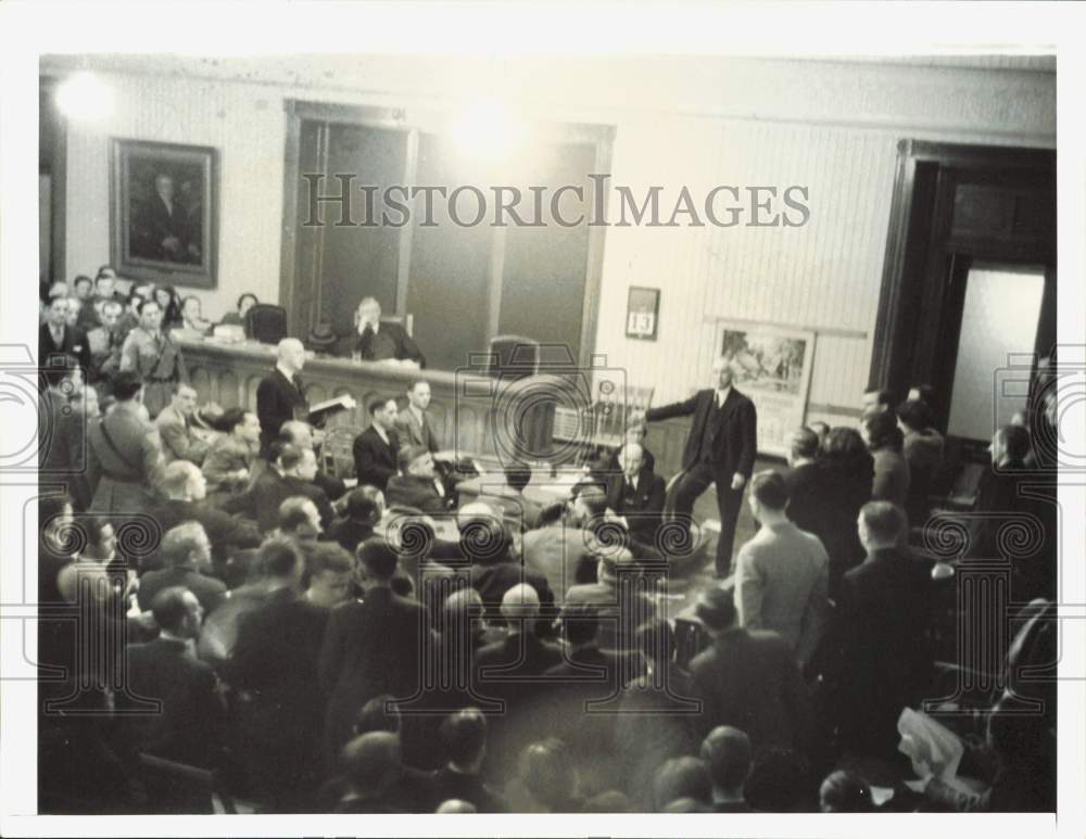 1935 Press Photo Kidnapping Trial of Bruno Hauptmann in Flemington, New Jersey- Historic Images