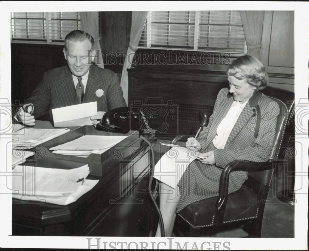 1957 Press Photo B.M. Shanley, New Jersey Republican &amp; Colleague in Office- Historic Images