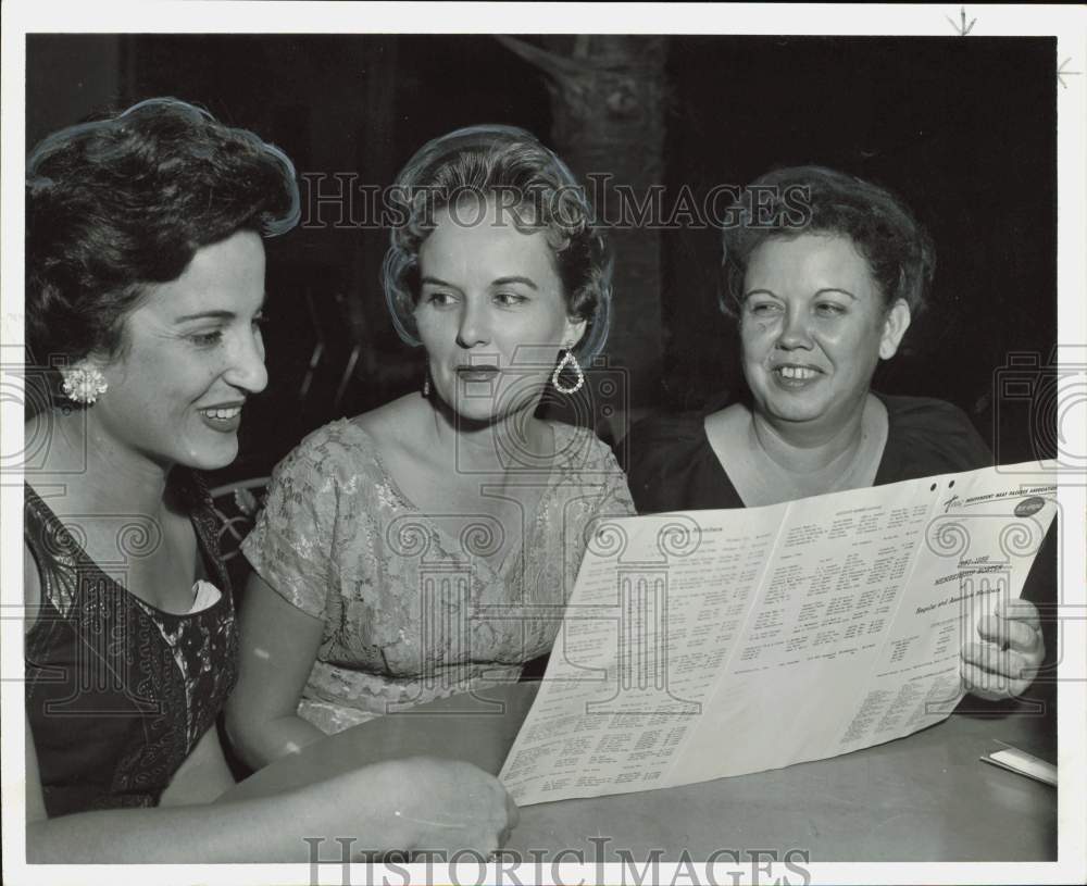 1958 Press Photo Planners for Fashion Show and Luncheon, Houston - hpa88114- Historic Images