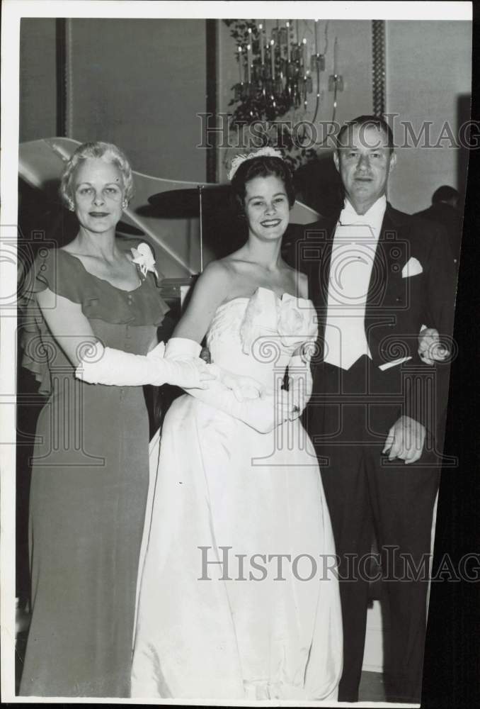 1958 Press Photo Dr. Everett R. Seale, Wife Joanne &amp; Daughter, Houston- Historic Images