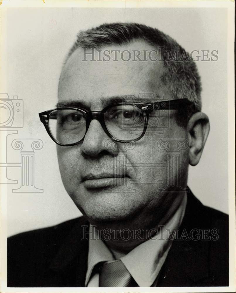 1971 Press Photo Walter Quebedeaux, Harris County Pollution Control Officer- Historic Images