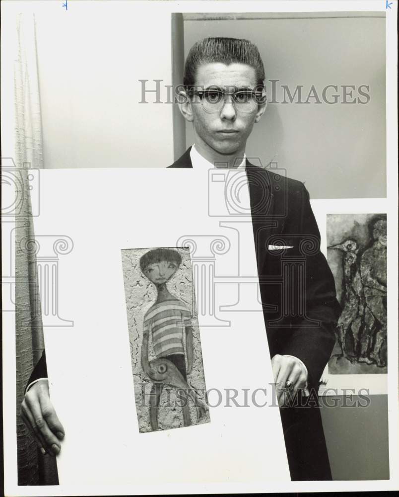 1964 Press Photo Artist David Stewart, 617 Graceland, Son of Mrs. John Douglass- Historic Images