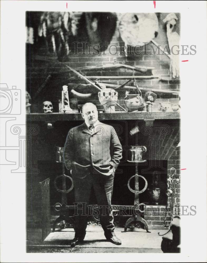 1905 Press Photo Artist Frederic Remington in His Studio, New Rochelle, New York- Historic Images