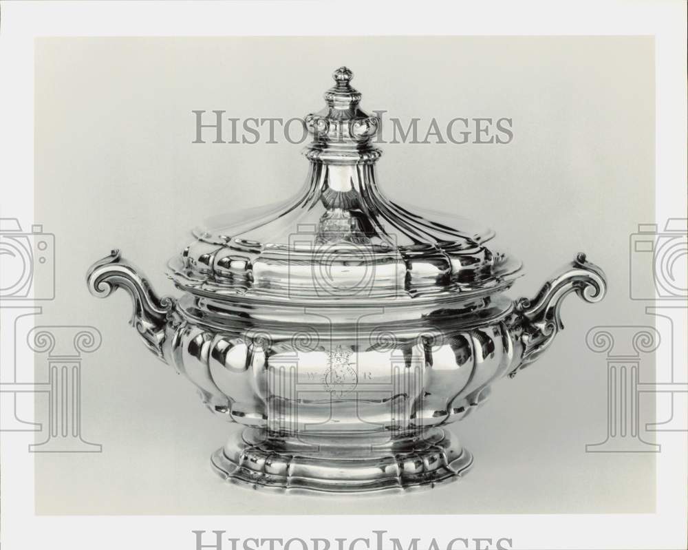 Press Photo Antique Soup Tureen by Charles Frederick Kandler - hpa89200- Historic Images