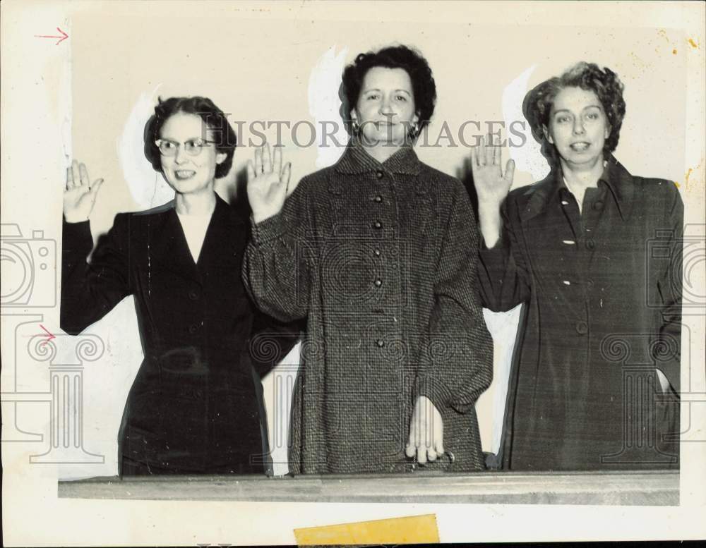 1955 Press Photo First Montgomery County Jury Women, Taking Oath - hpa89249- Historic Images