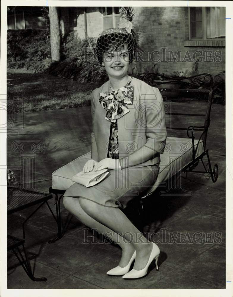 1962 Press Photo Patti Martin, Bellaire Senior, Daughter of James Bryson Martin- Historic Images