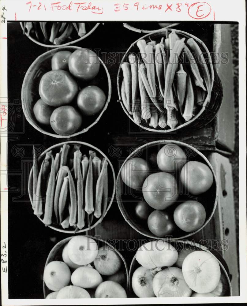 1978 Press Photo Baskets of Vegetables - hpa89420- Historic Images