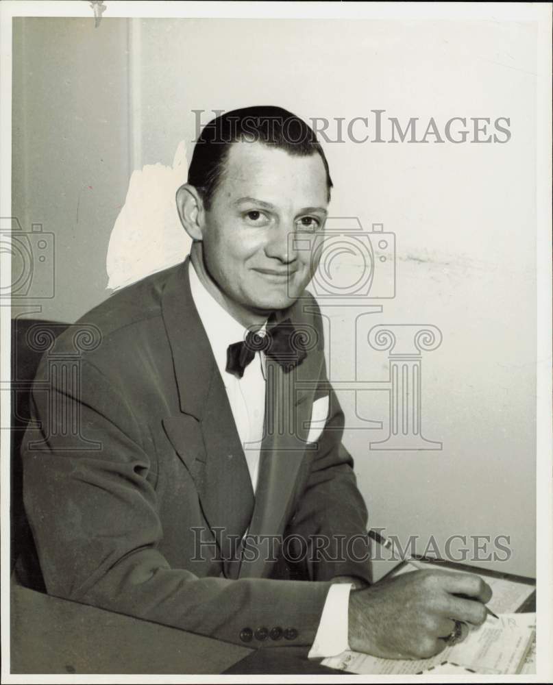 1955 Press Photo Thomas J. Brown, Second National Bank of Houston - hpa89723- Historic Images