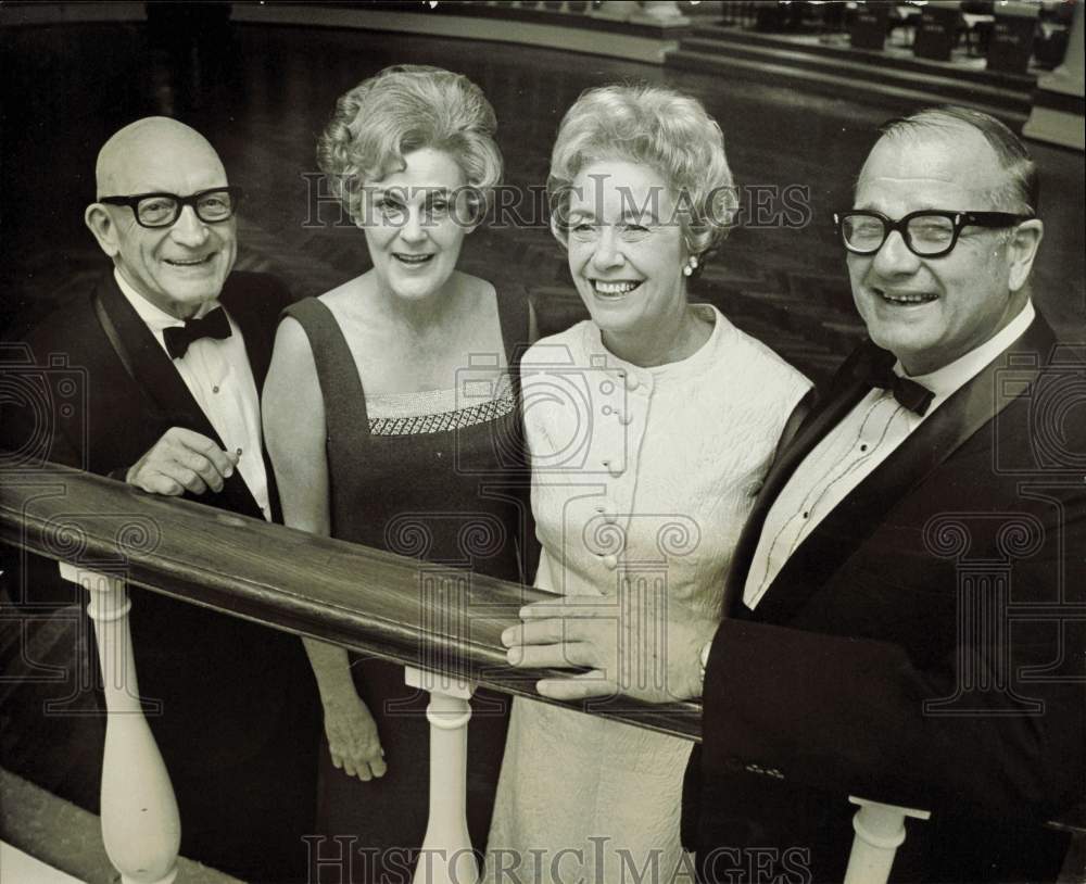 1968 Press Photo Mr. &amp; Mrs. Wilber L. Ginther, Mr &amp; Mrs Lewis Brazelton, Houston- Historic Images