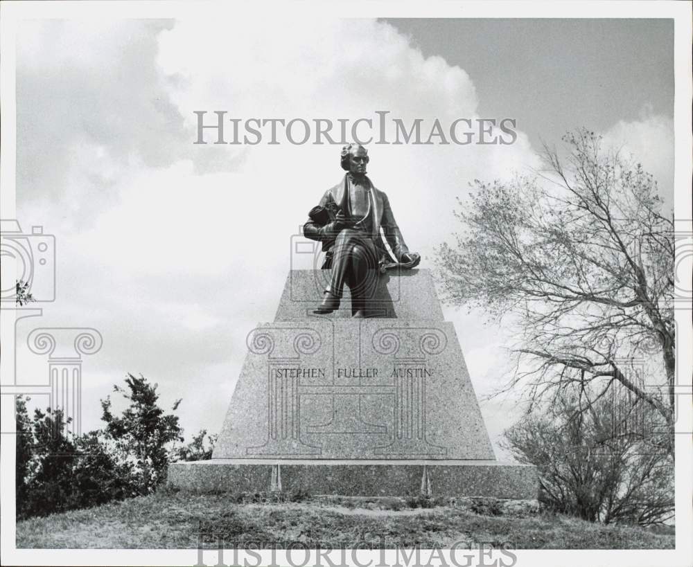 1956 Press Photo Monument at Stephen Fuller Austin State Park, Texas - hpa90036- Historic Images