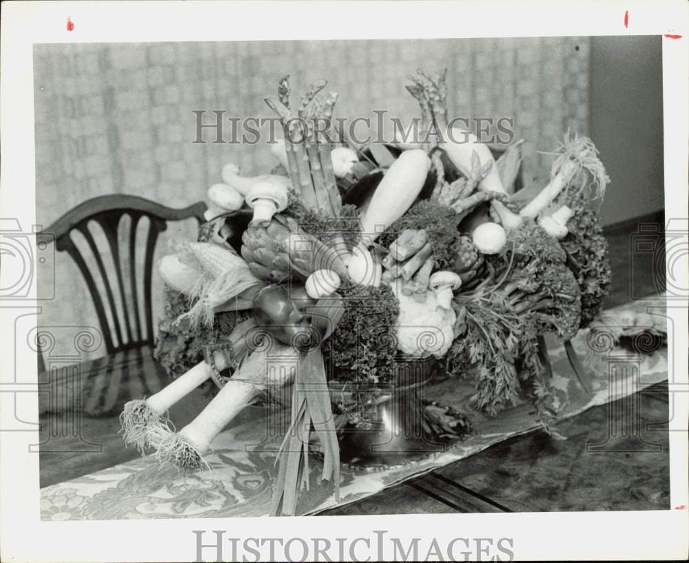 1978 Press Photo Table Arrangement of Vegetables - hpa90115- Historic Images