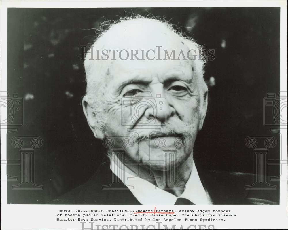 Press Photo Edward Bernays, Acknowledged Founder of Modern Public Relations- Historic Images