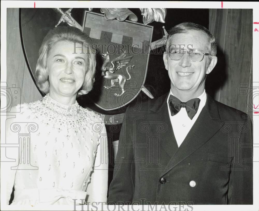 1973 Press Photo Past Commodore Tynes Sparks and Wife Sissy in Houston- Historic Images