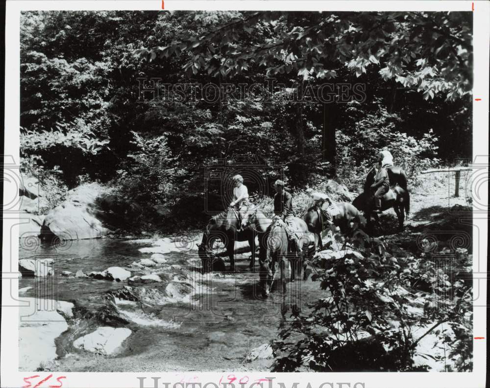 Press Photo Trail Riders in Shenandoah National Park, Virginia - hpa90399- Historic Images