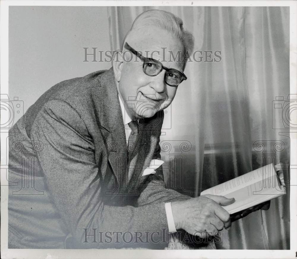 1955 Press Photo W. Ernst Japhet, Salvation Army drum beater in Houston- Historic Images